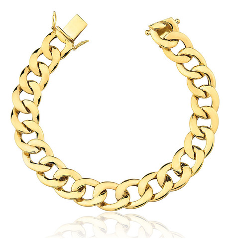 Pulseira Grumet De 11.1mm Em Ouro 18k Com Fecho Gaveta 20,0