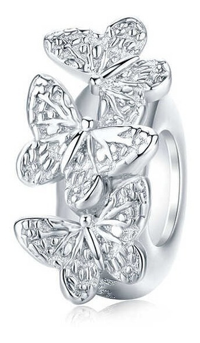 Charm Separador Mariposas - Plata De Ley S925