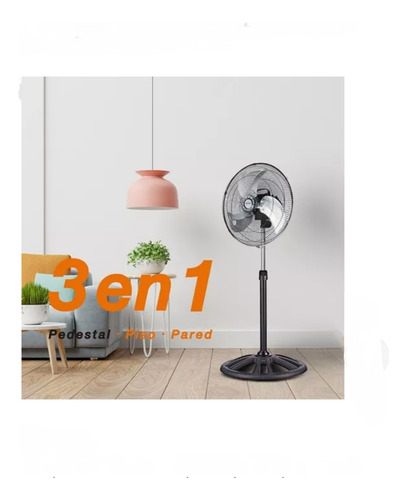 Ventilador 3 En 1 Tres Aspas Metalicas 18 PuLG Con Pedestal