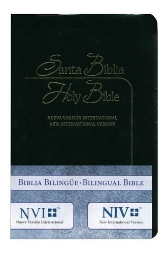 Biblia Bilingüe Nvi / Niv   Negro Imitacion