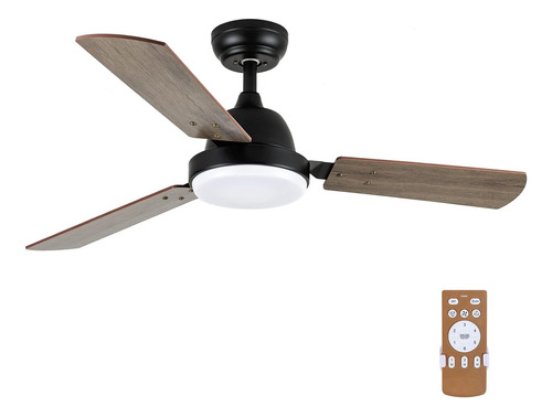 Ventilador De Techo De Lujo Ahorrador Luz 52 PuLG Madera Gel