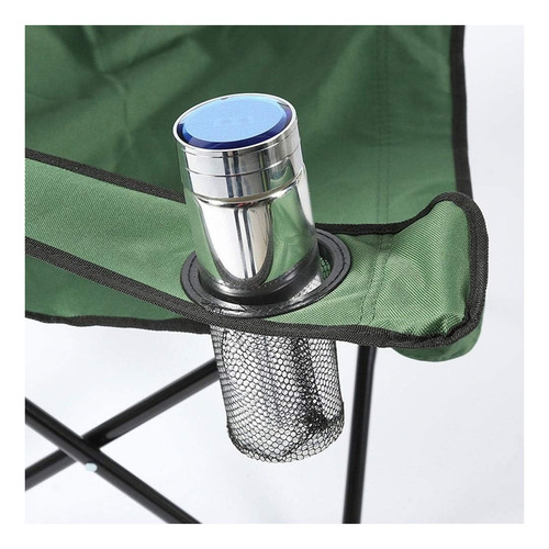 Silla Plegable Silla De Playa Camping Porta Vaso Portatil
