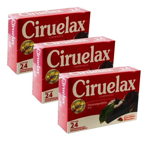Ciruelax Paquete 3 Cajas De 24 Comprimidos C/u