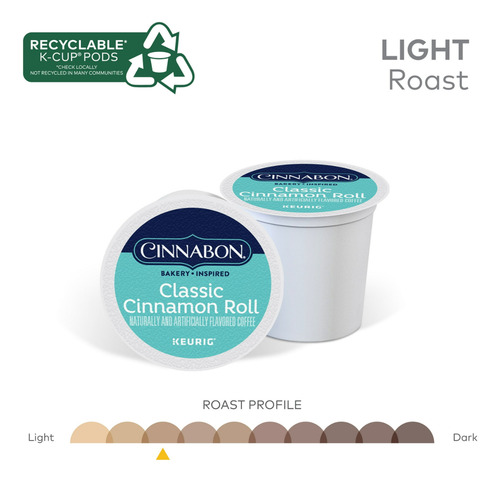 Cápsulas Café Cinnabon Classic Cinnamon Roll, 24 K-cups