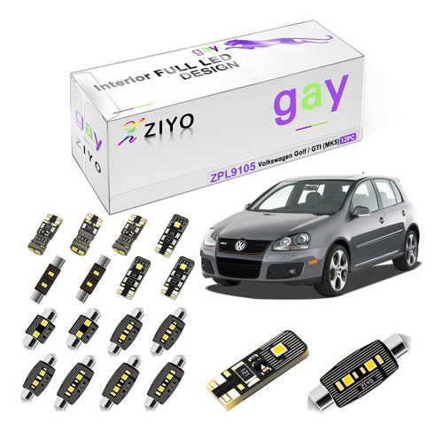 12 Bombilla Kit Luz Interior Led Repuesto Para Volkswagen