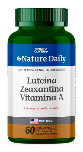 Luteína + Zeaxantina +vitamina A Nature Daily 60 Comprimidos