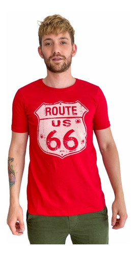 Remera Manga Corta Estampada New Route- Kout Hombre