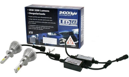Kit Lampada Led Headlight Shocklight H1 2d 3200lm 6000k 