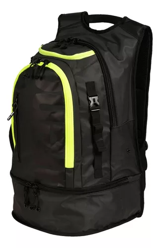 MOCHILA DE NATACIÓN ARENA FASTPACK 3.0 40 LITROS DARK SMOKE NEON YELLOW  (101)