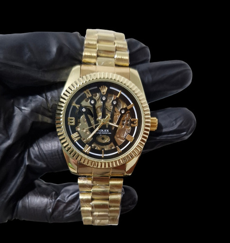 Reloj Rolex Dorado De Pulso Clon