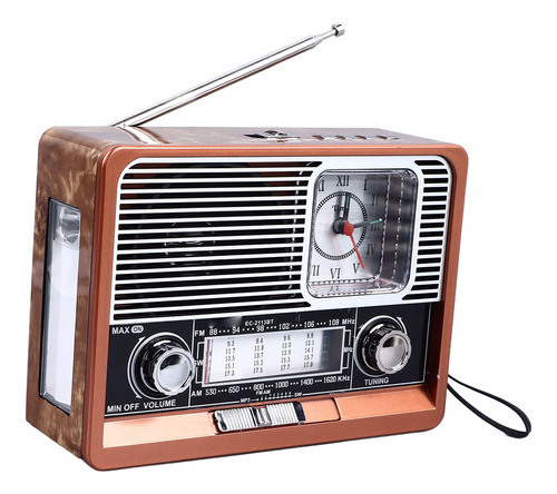 Linterna De Reloj Vintage Radio Multifuncional Am Fm Sw Band