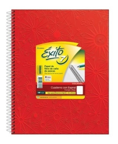 Pack X2 Cuaderno A4 Con Espiral Exito E7 60 Hojas Rayadas