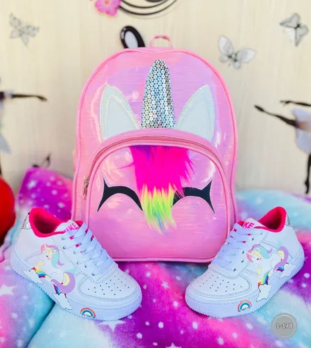 Combo Niña Deportivo Mas Bolso Unicornio Princess