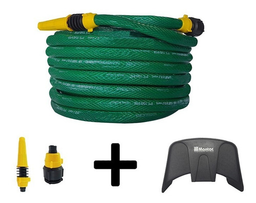 Kit Riego 4 Piezas Manguera Super Flexivel 1/2 X 30 Mts