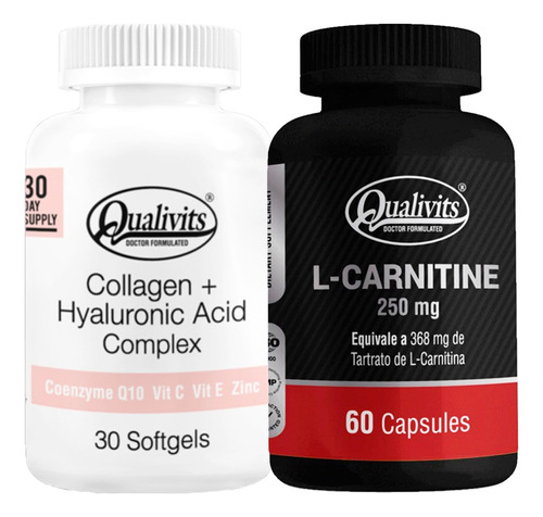 Colageno + Ácido Hialurónico + L Carnitina 60 Qualivits