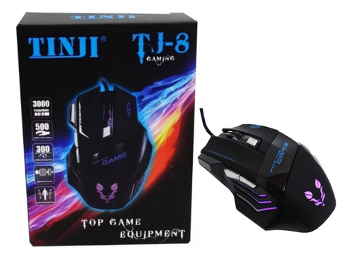 Mouse Gamer Tenji Tj8 Luces Usb Pc Laptop Optico