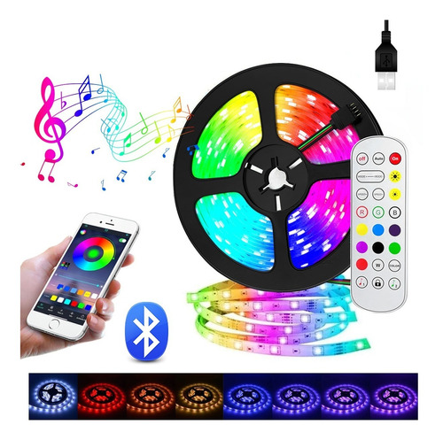 Cadena De Luces Led Multi Color Rgb Para Tv 5050 Usb