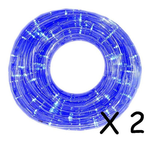 Combo X 2 Manguera Luces Navidad 10 Metros Led Efectos Shox