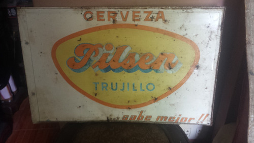 Antiguo Letrero De Cerveza  Pilsen Trujillo En Lata