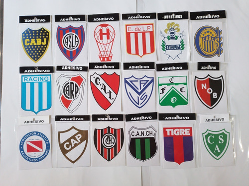 6 Calcomanías Stickers Adhesivos Escudos Clubes Fútbol 