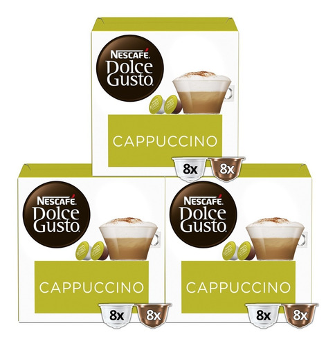Imagen 1 de 7 de Dolce Gusto Capsulas Cafe Cappuccino X3 Cajas
