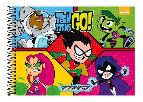 Cuaderno Dibujo Teen Titans Go Cartografía 80f Jóvenes Titanes