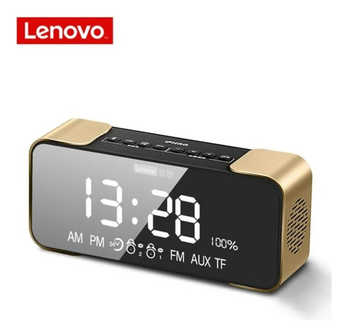  Lenovo Parlante Reloj Despertador Radio Bluetooth