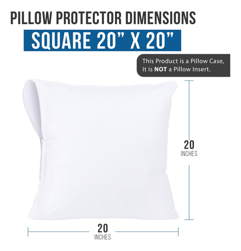 Protectores De Almohada Utopia Bedding Impermeables 20 X 20