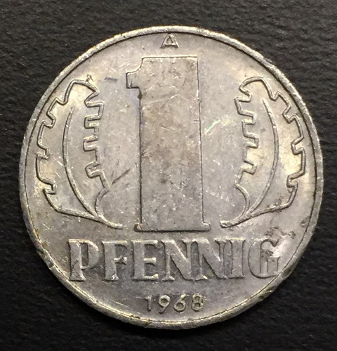 Adm001 Moneda Alemania Democratica 1 Pfennig 1968 A Xf Ayff