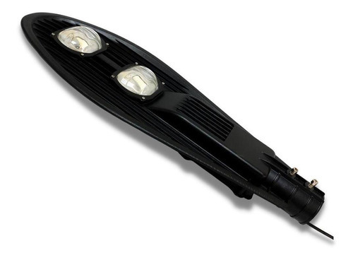Luminária Poste Led 100w Pública Pétala Preto 6000k 127/220V