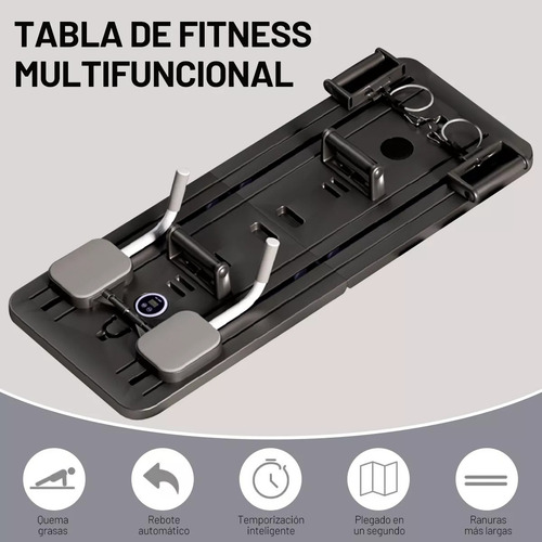 Tabla Abdominal Multifuncional Plank Trainer Rodillo Negro