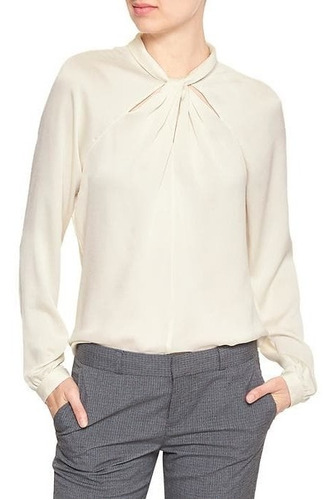 Banana Republic Blusa Talla Small Color Ivory