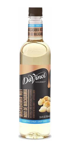 Davinci Gourmet Macadamia Nut Syrup Sugar Free 750 Ml