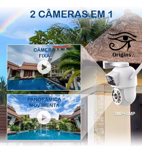 Kit 3 Câmera Segurança Ip A28 Prova Dagua Lente Dupla Yoosee