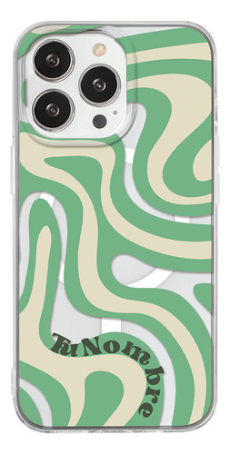 Funda Para iPhone Magsafe Con Para Mujer Curvas Verde