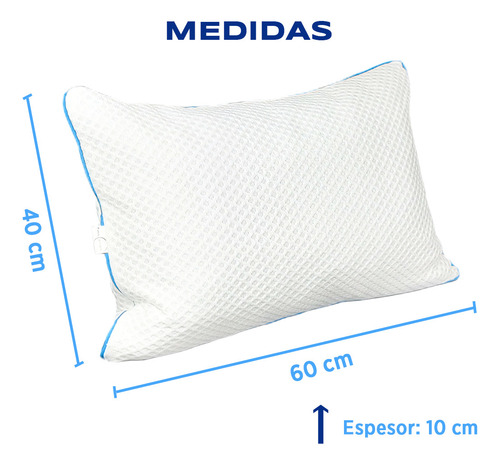 Pack 2 Almohadas Dream Memory Foam Tamaño Estándar 60 X 40
