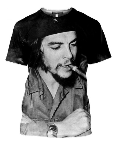 Che Guevara Impresión En 3d Playera De Manga Corta 2023