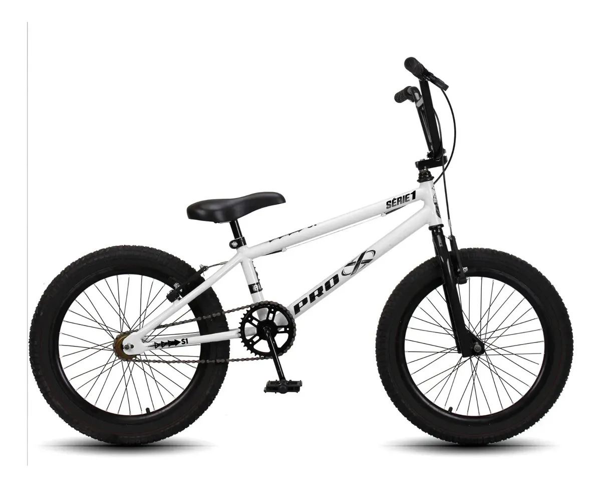 Bicicleta Bmx Aro 20 Pro-x Série 1 Aro Aero Freio V-brake Cor Branco Tamanho Do Quadro 20