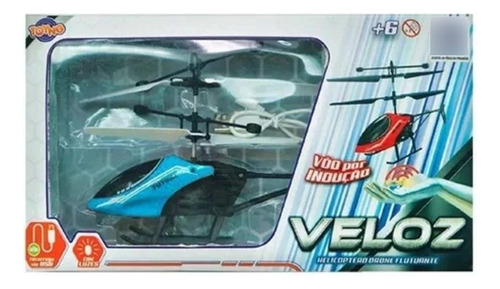 Brinquedo Helicoptero Voador Por Indução Toyng Azul 44032