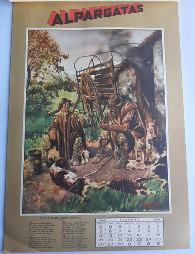 Imagen 2 de 9 de Almanaque Alpargatas 1939 Martín Fierro Zavatto Ro 024