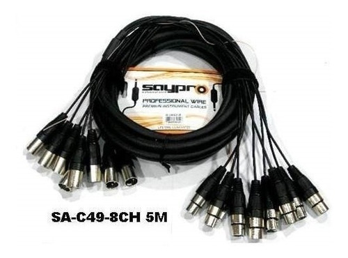 Cable Snake Xlr  5 Metros Marca Saypro