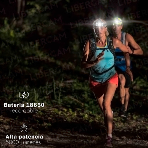 Imagen 8 de 10 de Linterna Minero Led Cabeza Vincha 3 Led Batería Recargable