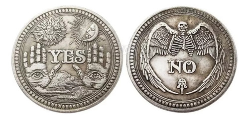 Moneda Yes Or No Oráculo Talisman Decisión Coleccionable 