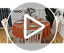 Mantel Redondo Naranja Impermeable Y Resistente A Manchas