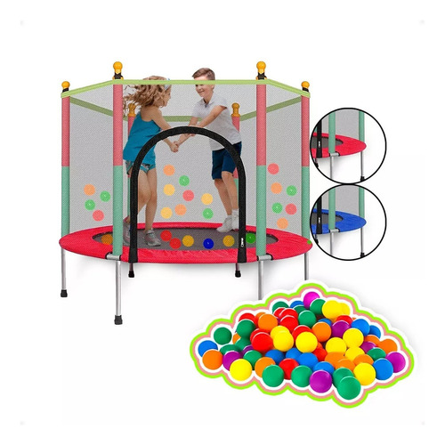 Trampolín Cama Elástica Cobertor Red De Colores Niños Otec Color Color De La Lona De Salto Rojo