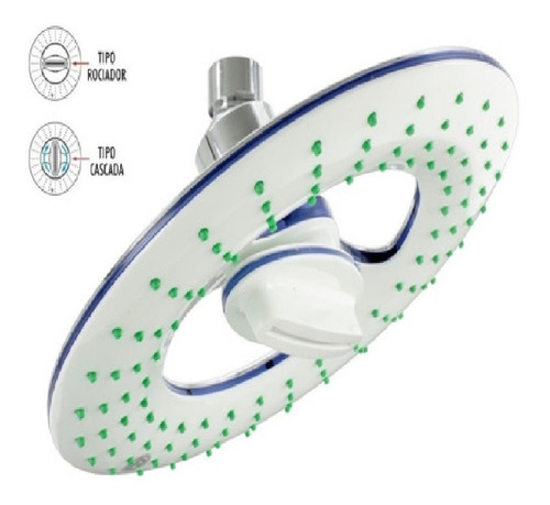Regadera De 20 Cm Rociador Tipo Casacada Dos Tipos De Chorro