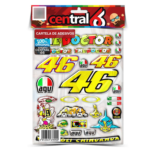 Cartela Valentino Traxx Jh 125 G 24 Adesivos Resinados