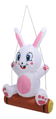 Decoración Inflable Con Diseño De Conejo De Pascua, Led, 3,9