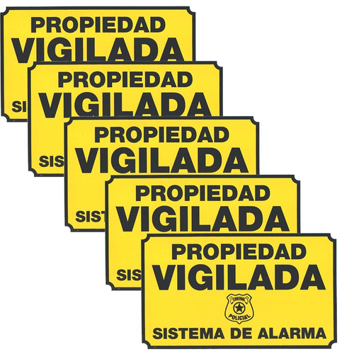 Cartel Alarma Domiciliaria Propiedad Protegida