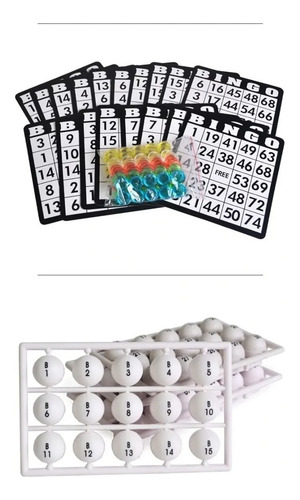 Imagen 6 de 7 de Set Completo Bingo Lotto Juego De Mesa Regala Momentos